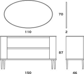 OVAL 150 – Zebis – Bath furniture